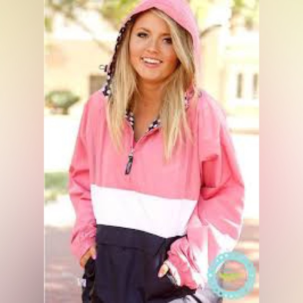 Jadelynn Brooke tri color rain jacket